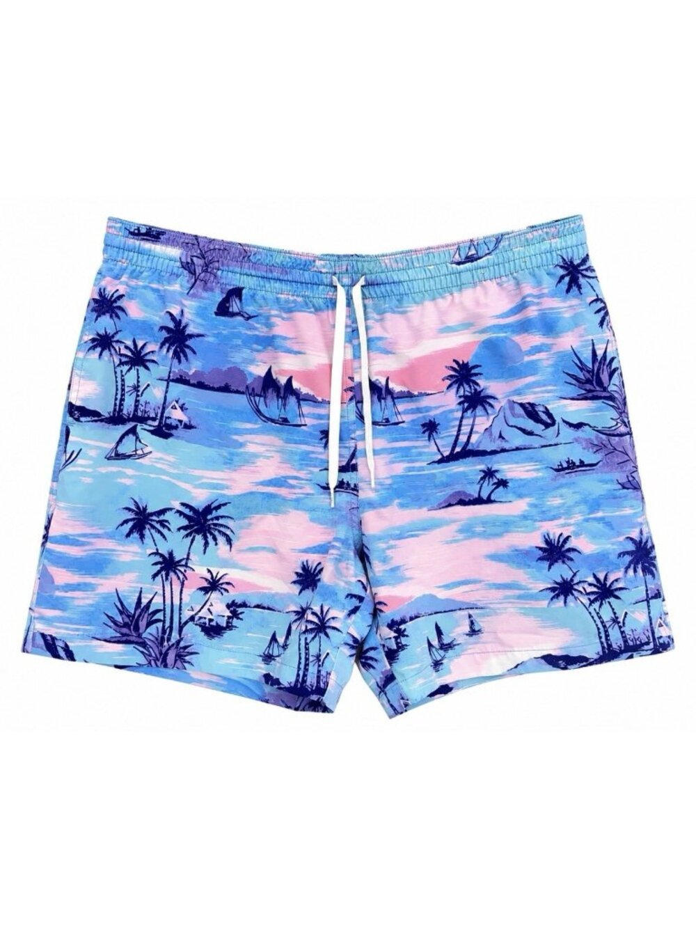 Chubbies Shorts Swim Trunks Mens 2XL XXL Palm Trees Hawaiian Tropical Beach